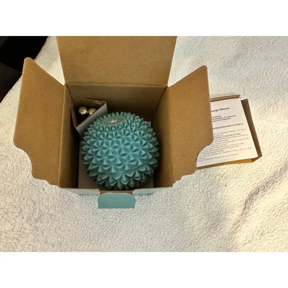 L*Space Vibrating Massage Ball Active Recovery Blue Textured NIB